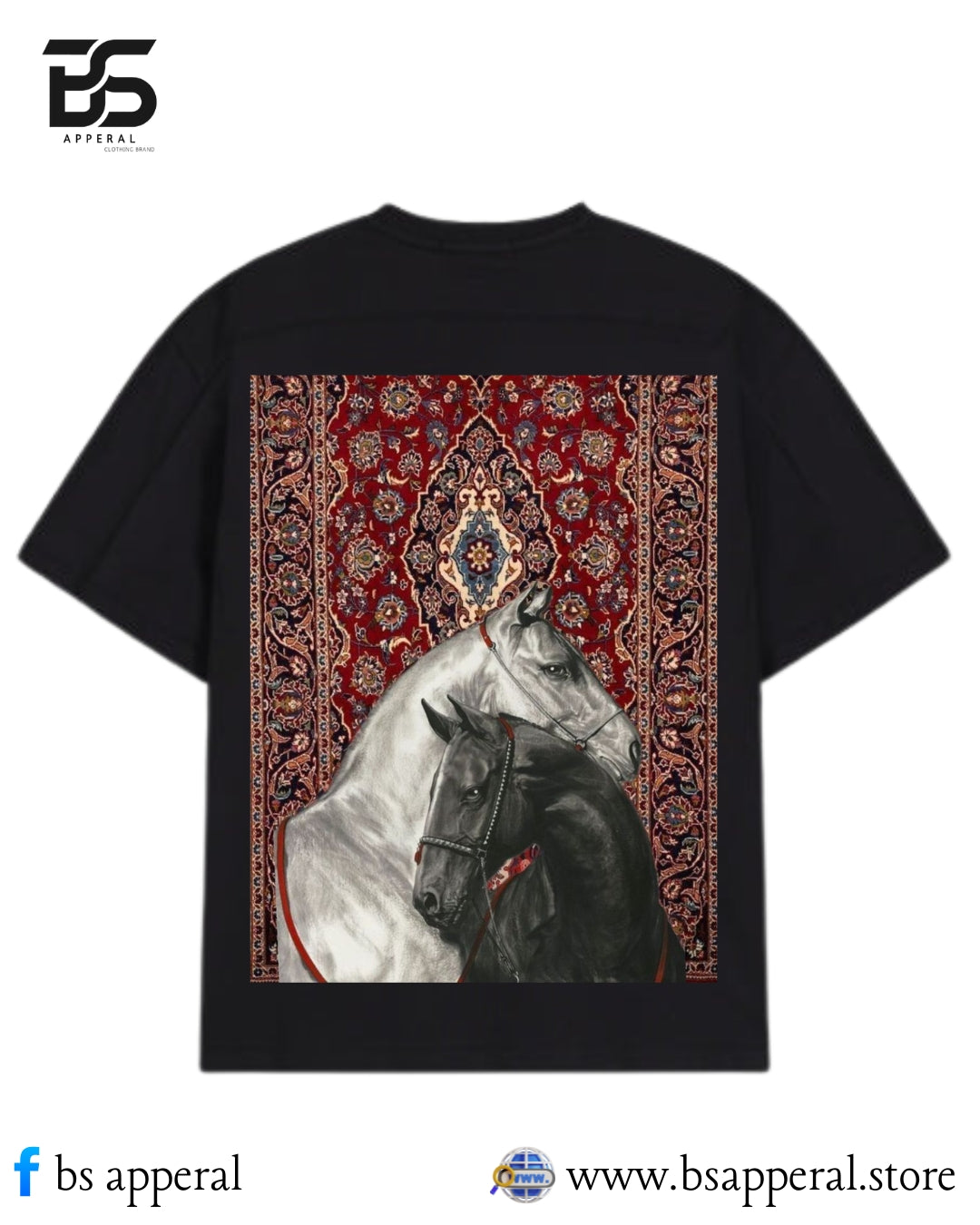 MEN OVERSIZED T-SHIRT WITH HORSE DESIGN
