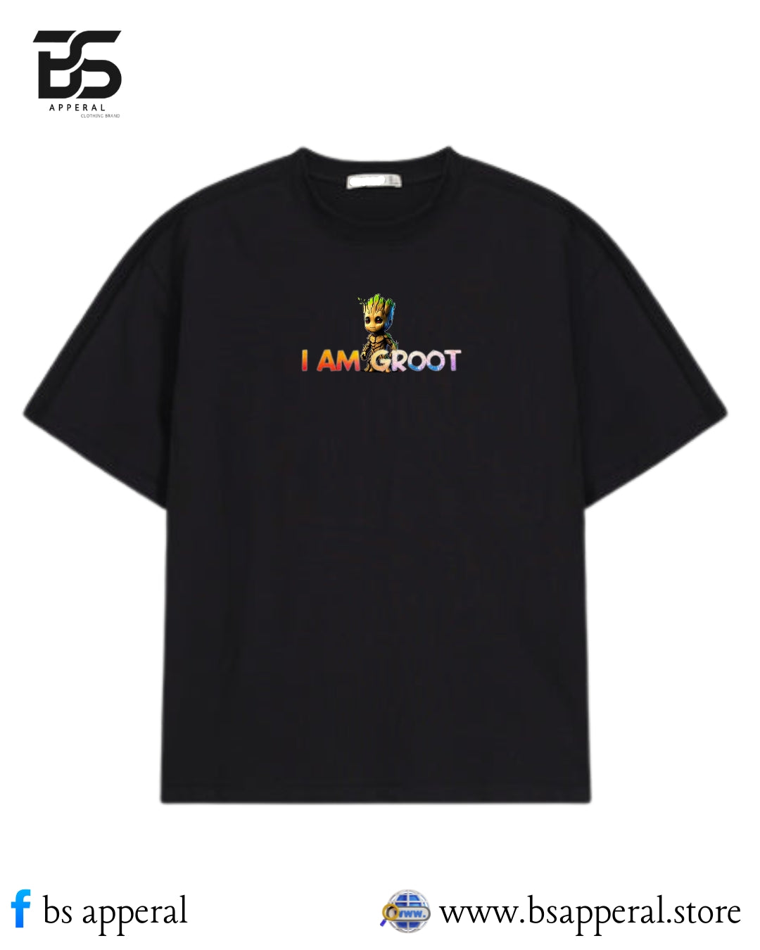 MEN OVERSIZED T-SHIRT WITH I AM GROOT DESIGN