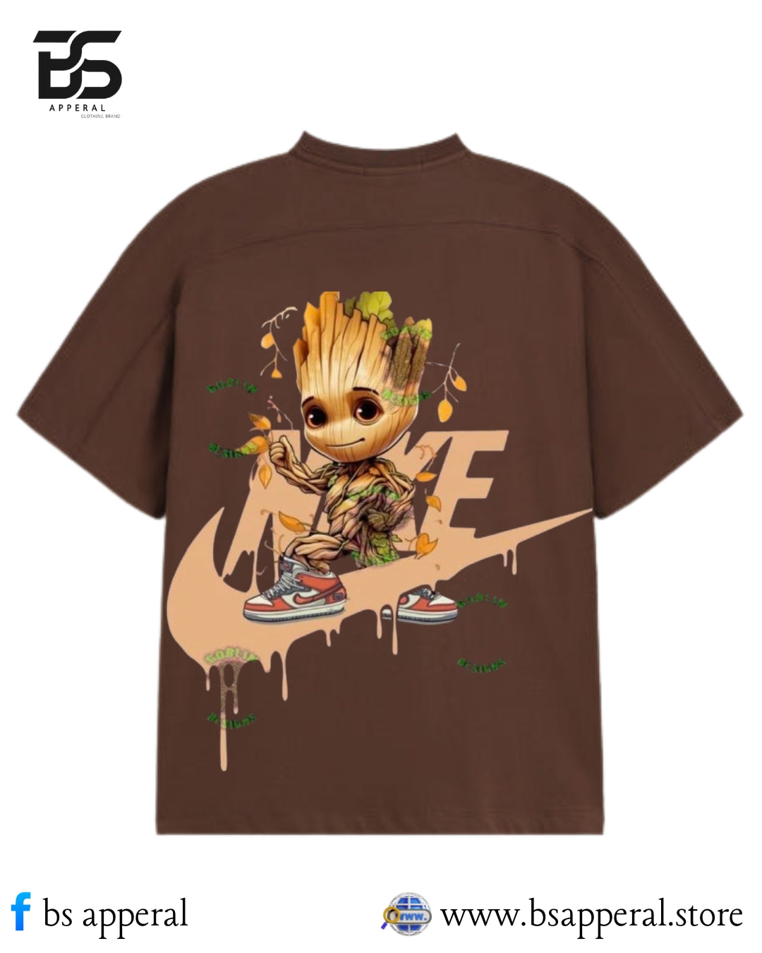 MEN OVERSIZED T-SHIRT WITH I AM GROOT DESIGN