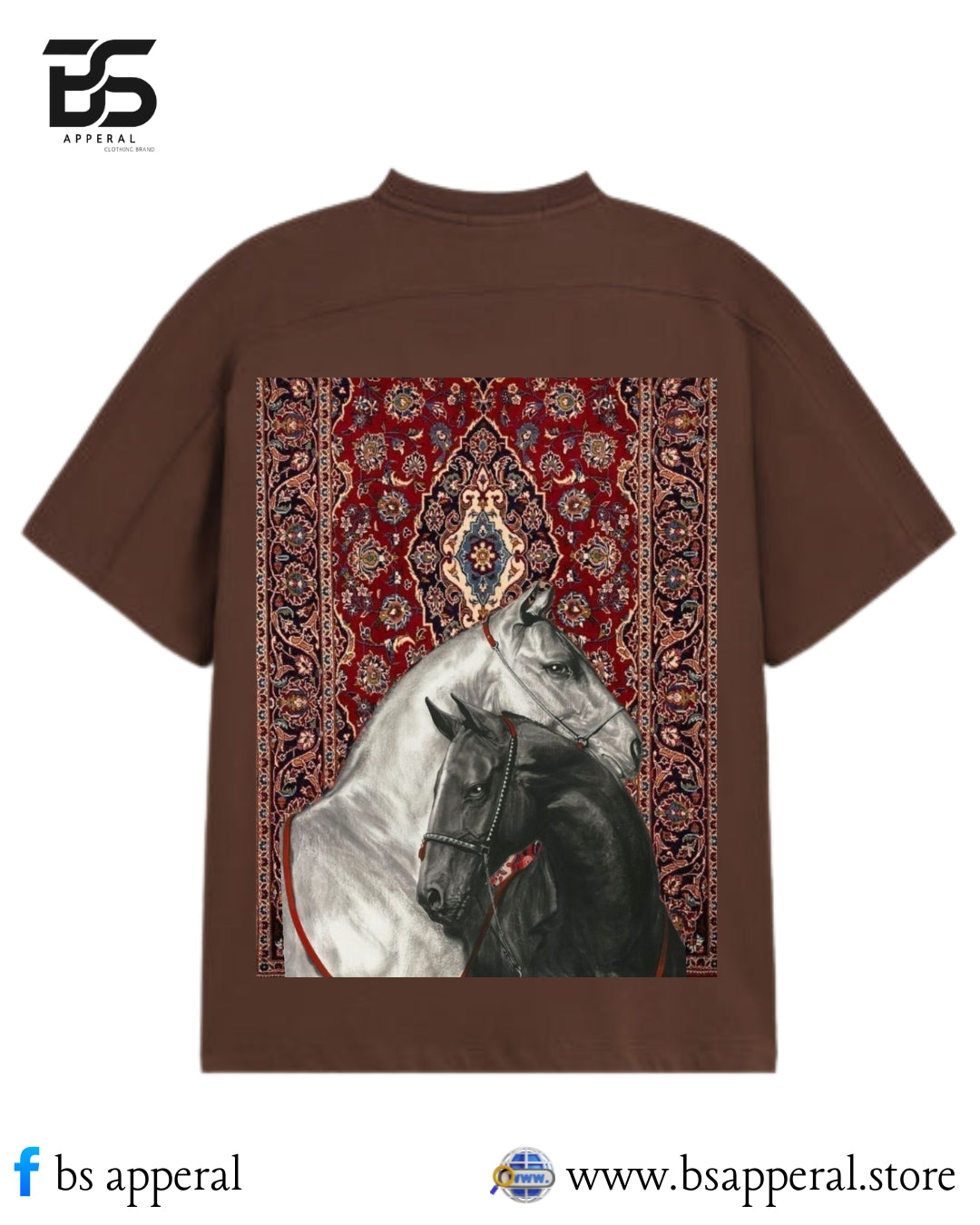 MEN OVERSIZED T-SHIRT WITH HORSE DESIGN