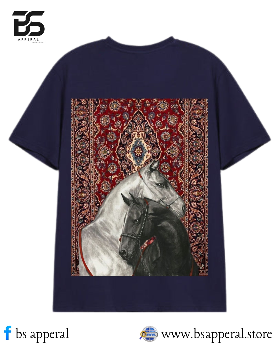 MEN OVERSIZED T-SHIRT WITH HORSE DESIGN
