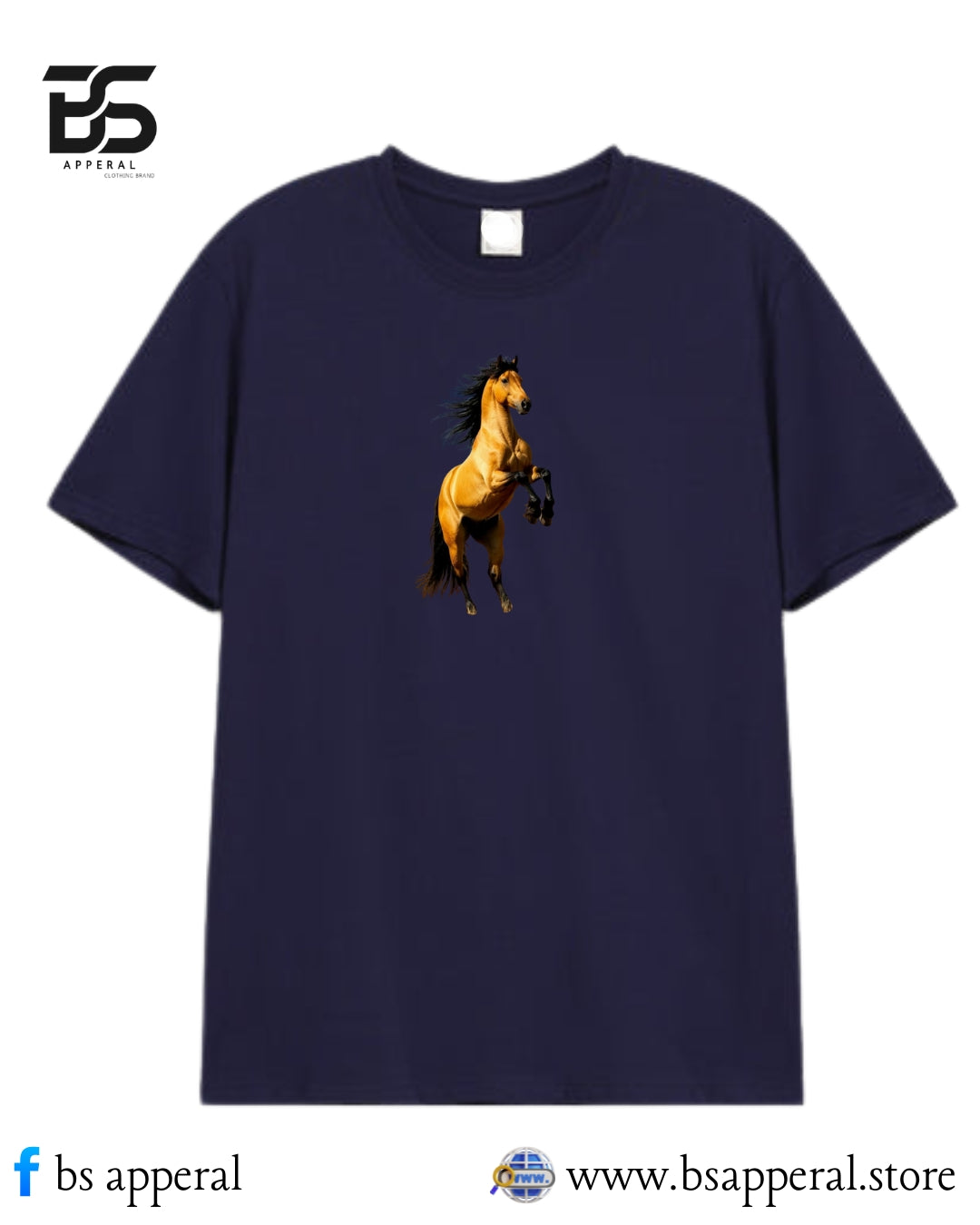 MEN OVERSIZED T-SHIRT WITH HORSE DESIGN