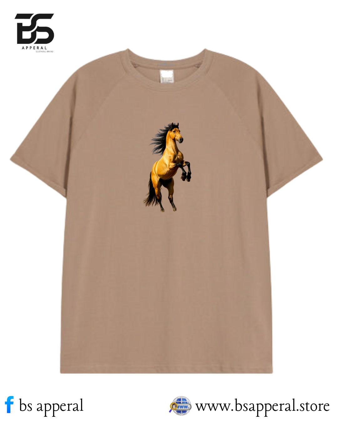 MEN OVERSIZED T-SHIRT WITH HORSE DESIGN