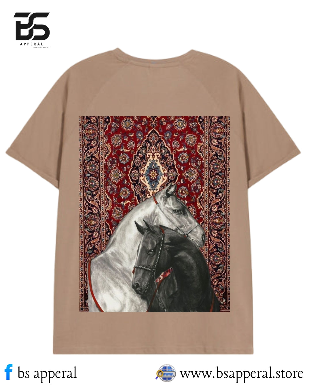 MEN OVERSIZED T-SHIRT WITH HORSE DESIGN