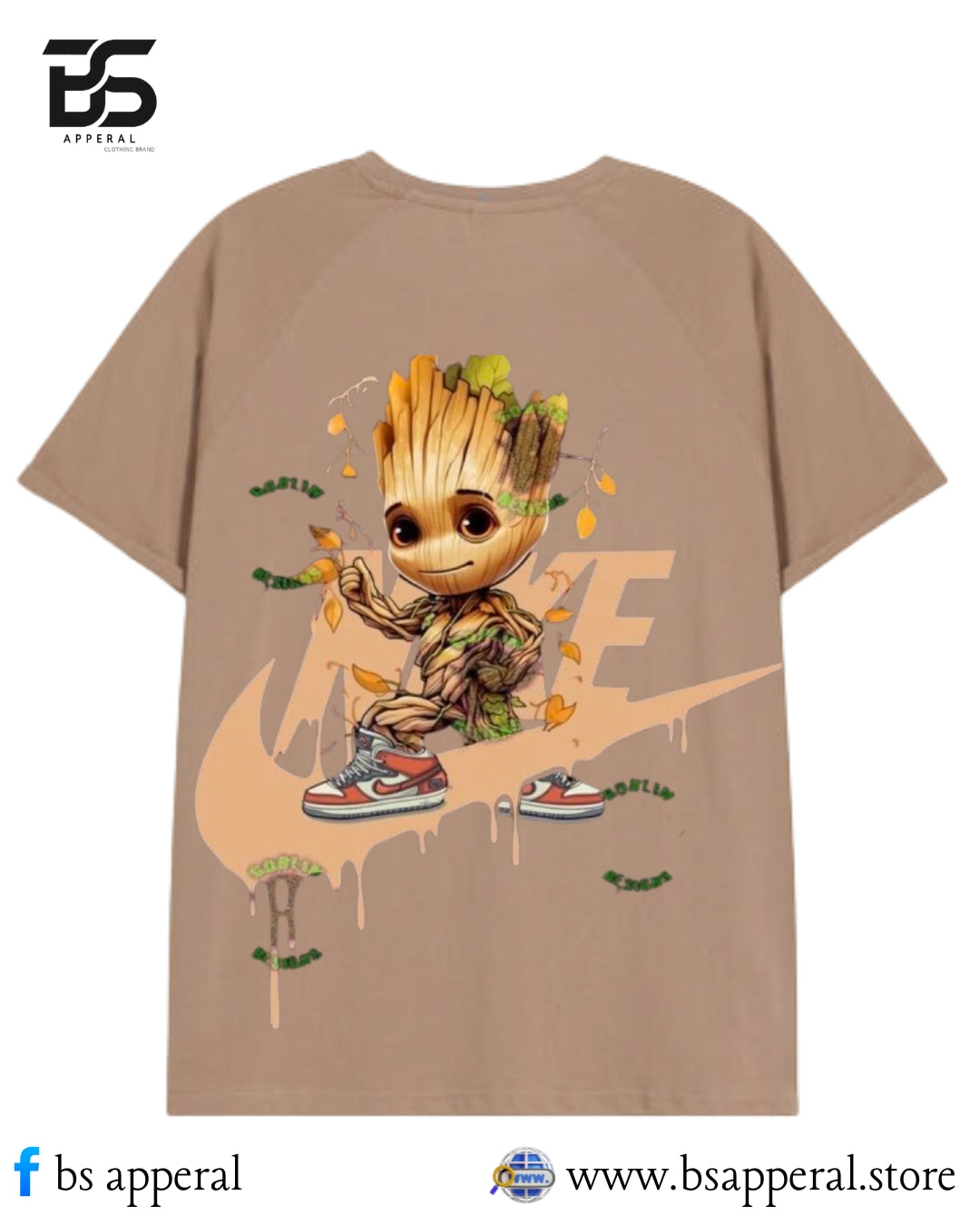 MEN OVERSIZED T-SHIRT WITH I AM GROOT DESIGN