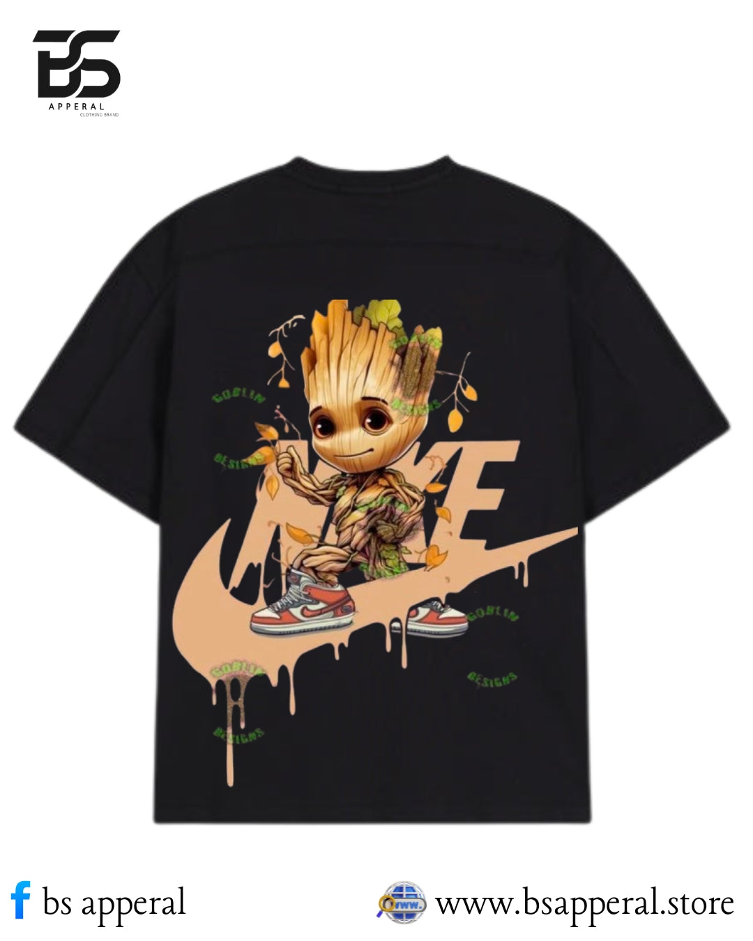MEN OVERSIZED T-SHIRT WITH I AM GROOT DESIGN