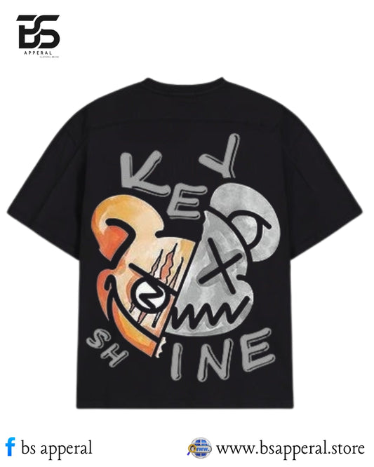 MEN OVERSIZED T-SHIRT WITH KEY SHINE DESIGN