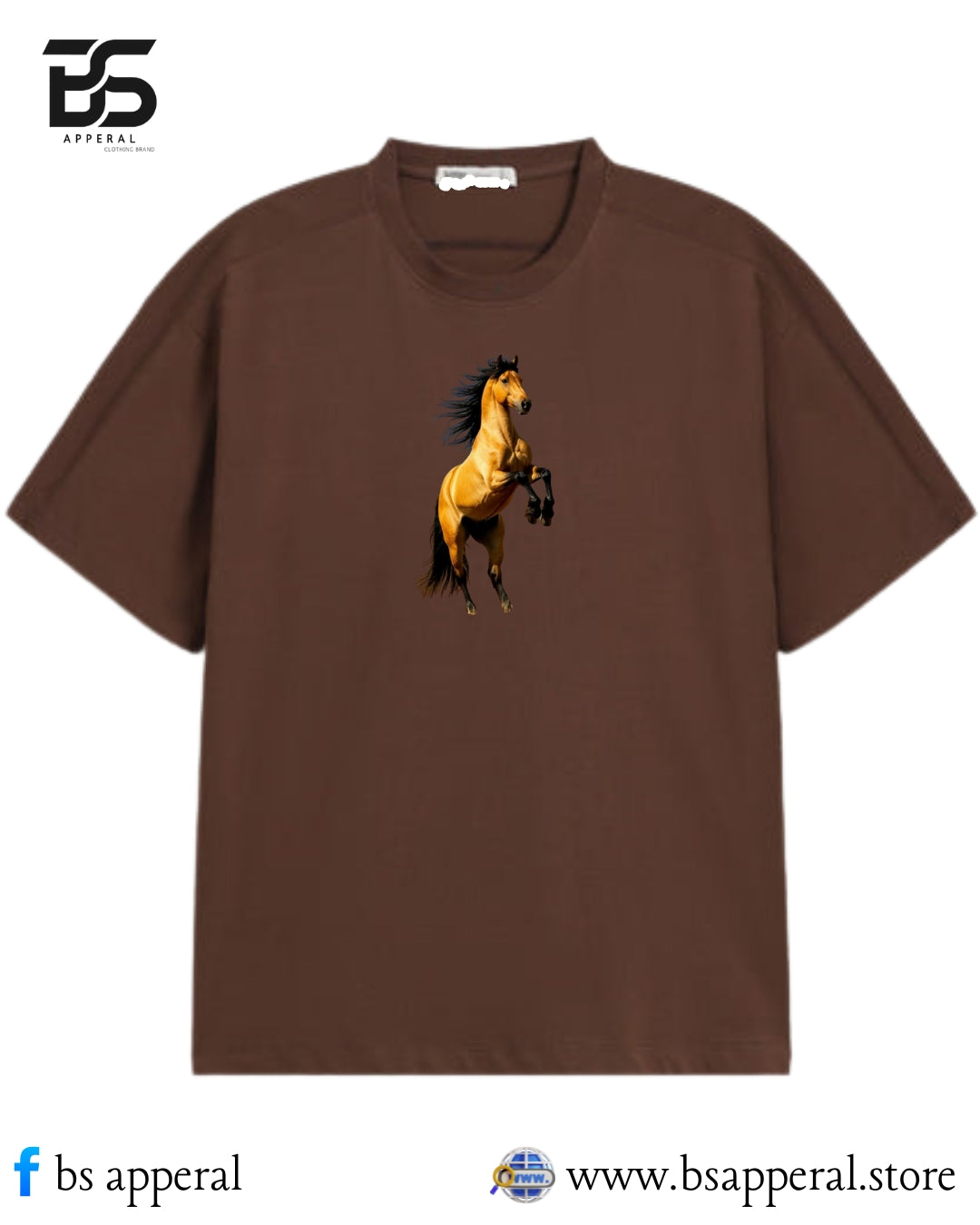 MEN OVERSIZED T-SHIRT WITH HORSE DESIGN