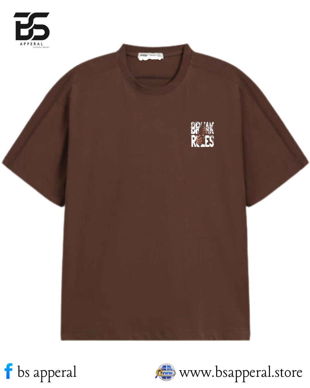 MEN OVERSIZED T-SHIRT WITH BREAK RULES DESIGN