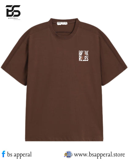 MEN OVERSIZED T-SHIRT WITH BREAK RULES DESIGN