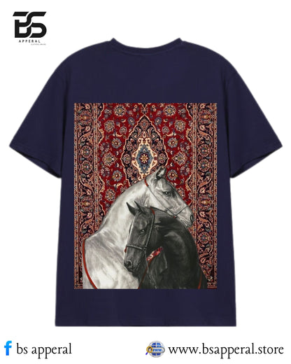 MEN OVERSIZED T-SHIRT WITH HORSE DESIGN