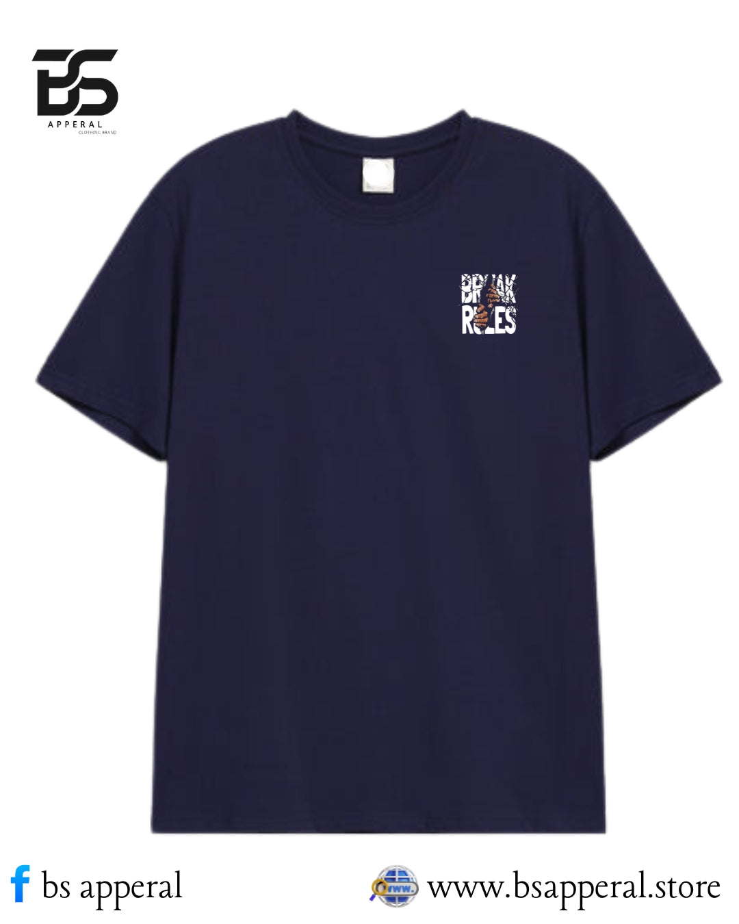 MEN OVERSIZED T-SHIRT WITH BREAK RULES DESIGN