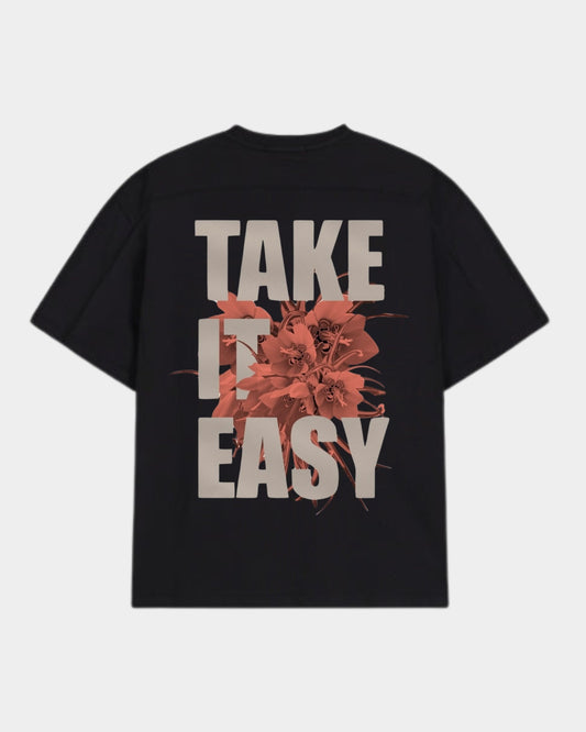 MEN OVERSIZED T-SHIRT WITH TAKE IT EASY DESIGN