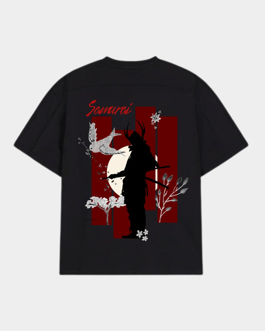 MEN OVERSIZED T-SHIRT WITH SAMURAI DESIGN